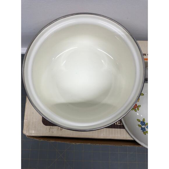 Vintage Summer Garden By Excel 2 1/2 Qt Sauce Pan w/ lid Flowers Original Box - Picture 5 of 9
